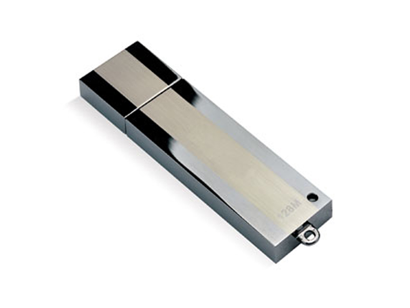 silver metal thumbdrive H644